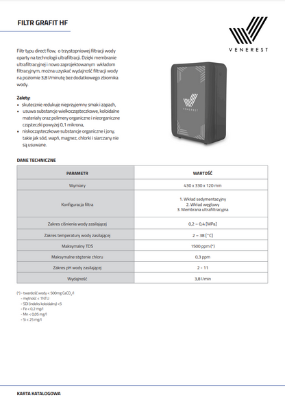 FILTR VENEREST GRAFIT HF